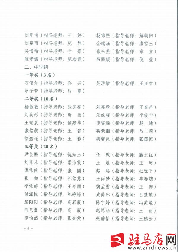 手抄报获奖名单3