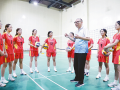 驻马店市女子排球队正在备战2025年全省女子排球城市联赛